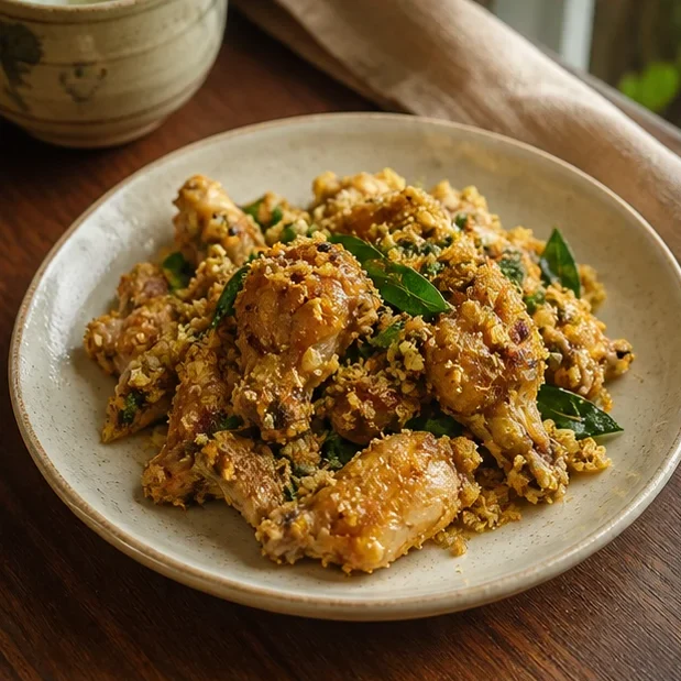 Da Ếch Sốt Trứng Muối